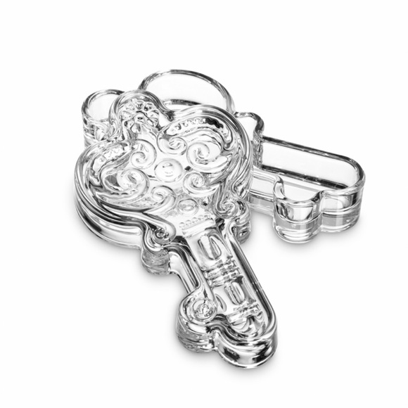 Studio Silversmiths Key Cut Crystal Jewelry Trinket Storage Box Clear Crystal - Picture 2 of 5